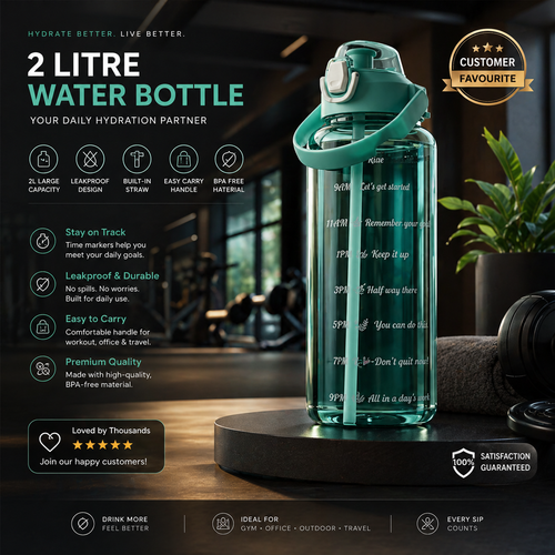 Leakproof Water Bottle 2L