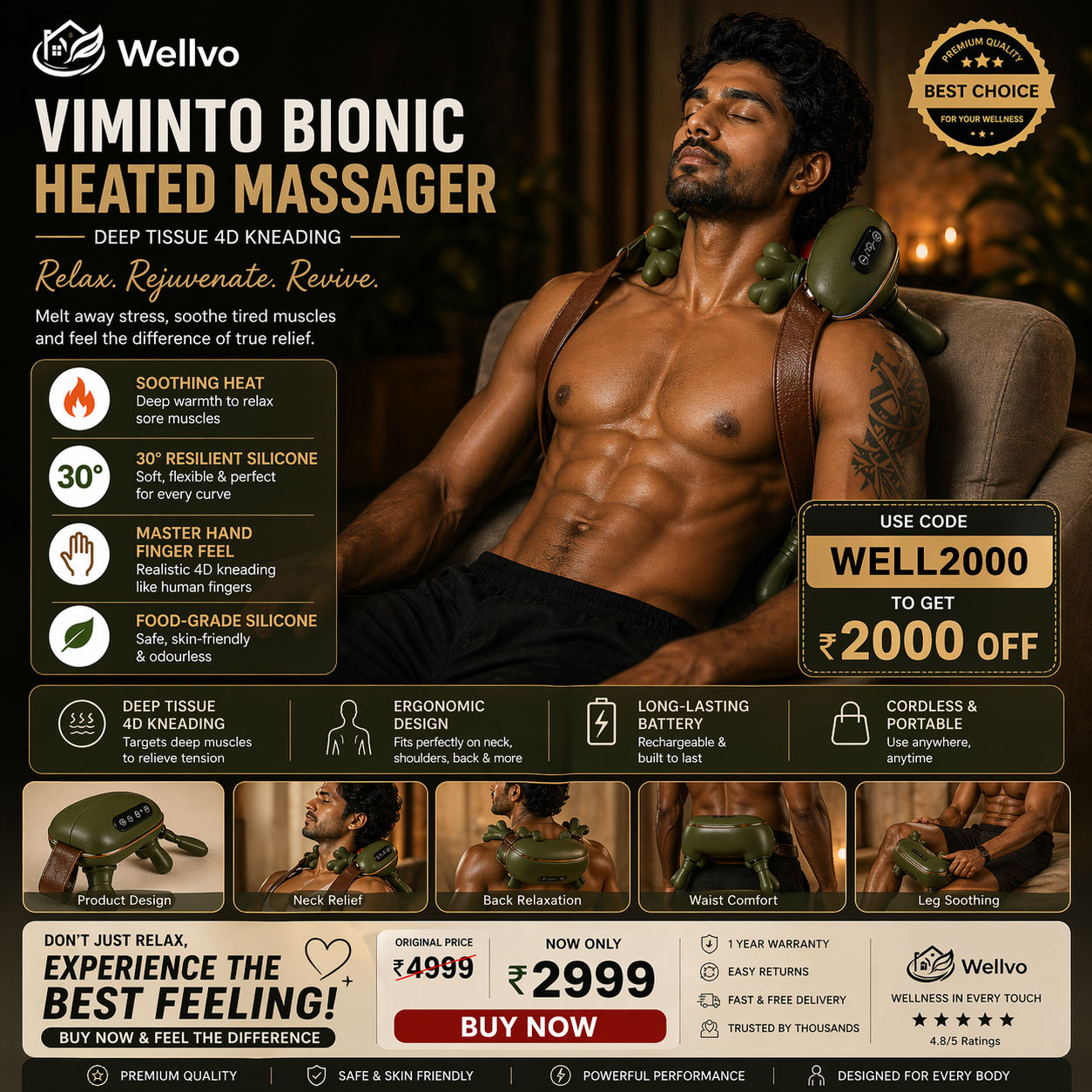 Premium Deep Relief Neck & Shoulder Massager