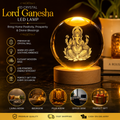 Ganesh ji 3D Crystal Ball Night Lamp